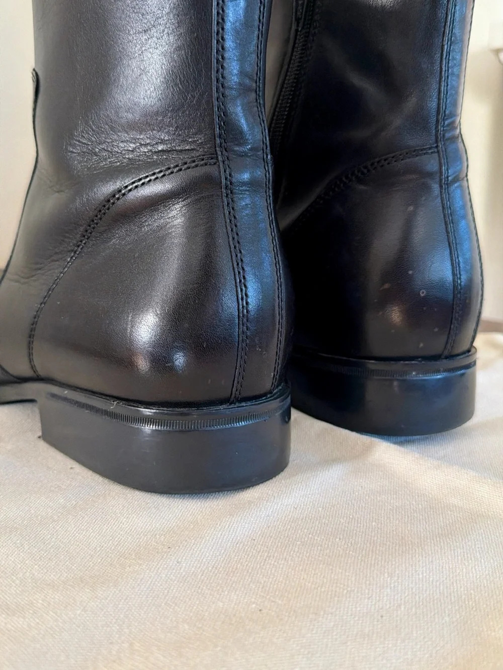 Rockport Black Leather Chukka Zip Boots
